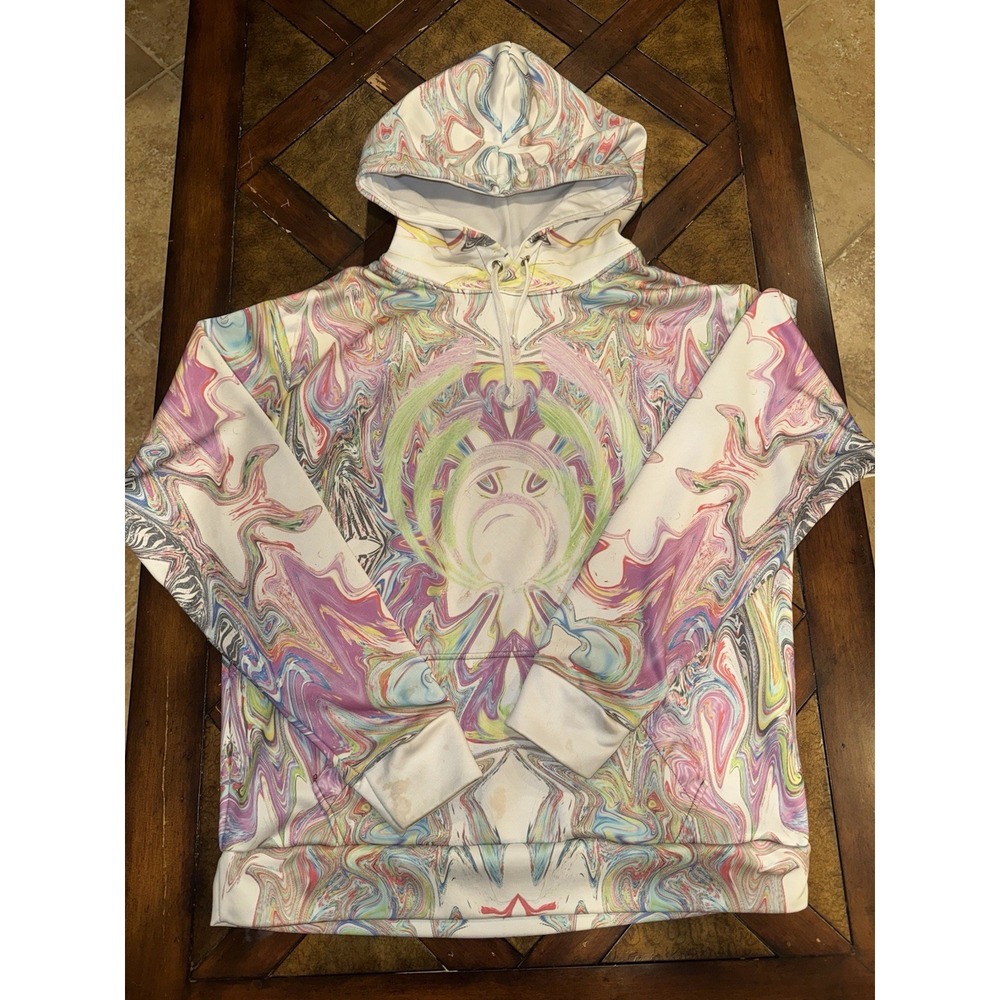 Bassnectar Hoodie Reflective Part 2 Sublimated Large RARE EDM Music Fest Tiedye